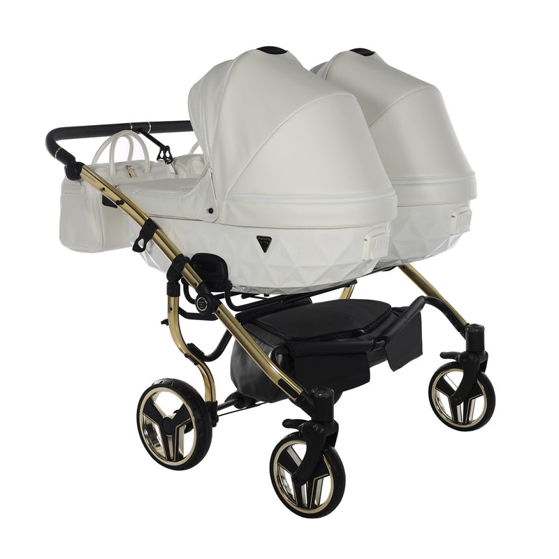 JUNAMA FLUO INDIVIDUAL DUO WHITE GOLD  - 2IN1 (2 X CARRYCOTS & 2 X SEAT UNITS)