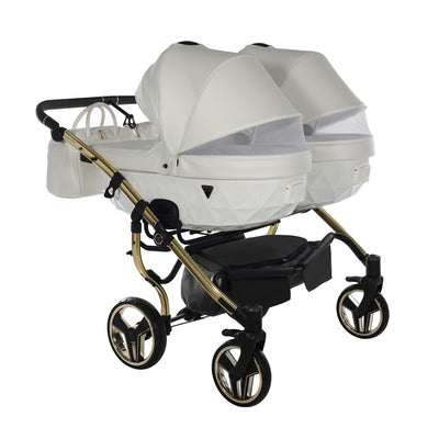 JUNAMA FLUO INDIVIDUAL DUO WHITE GOLD  - 2IN1 (2 X CARRYCOTS & 2 X SEAT UNITS)