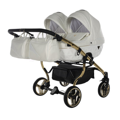 JUNAMA FLUO INDIVIDUAL DUO WHITE GOLD  - 2IN1 (2 X CARRYCOTS & 2 X SEAT UNITS)