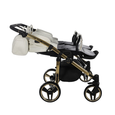 JUNAMA FLUO INDIVIDUAL DUO WHITE GOLD  - 2IN1 (2 X CARRYCOTS & 2 X SEAT UNITS)