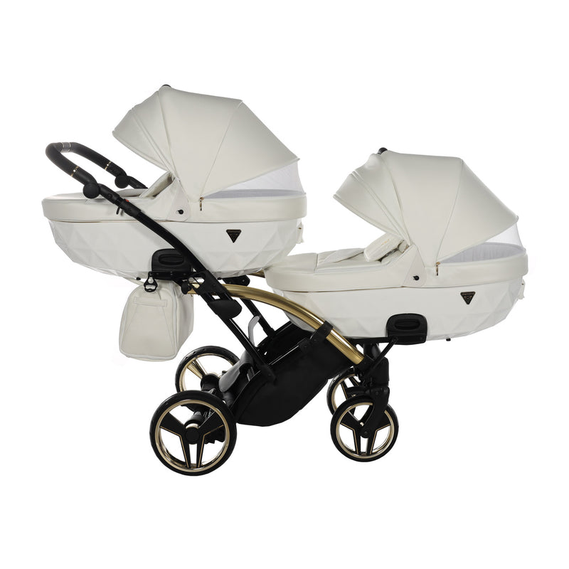 JUNAMA FLUO INDIVIDUAL WHITE GOLD DUO SLIM - 4IN1 (INCLUDES 2 X CAR SEAT & 2 X ISOFIX BASE)