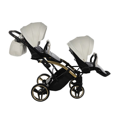 JUNAMA FLUO INDIVIDUAL WHITE GOLD DUO SLIM - 2IN1 (2 X CARRYCOTS & 2 X SEAT UNITS)