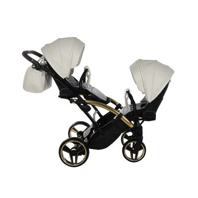 JUNAMA FLUO INDIVIDUAL WHITE GOLD DUO SLIM - 2IN1 (2 X CARRYCOTS & 2 X SEAT UNITS)