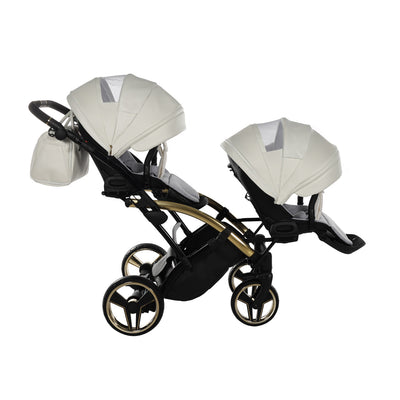 JUNAMA FLUO INDIVIDUAL WHITE GOLD DUO SLIM - 2IN1 (2 X CARRYCOTS & 2 X SEAT UNITS)