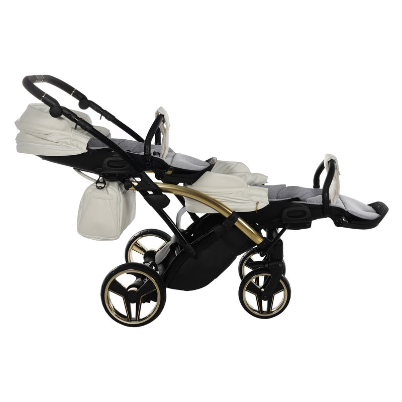 JUNAMA FLUO INDIVIDUAL WHITE GOLD DUO SLIM - 4IN1 (INCLUDES 2 X CAR SEAT & 2 X ISOFIX BASE)