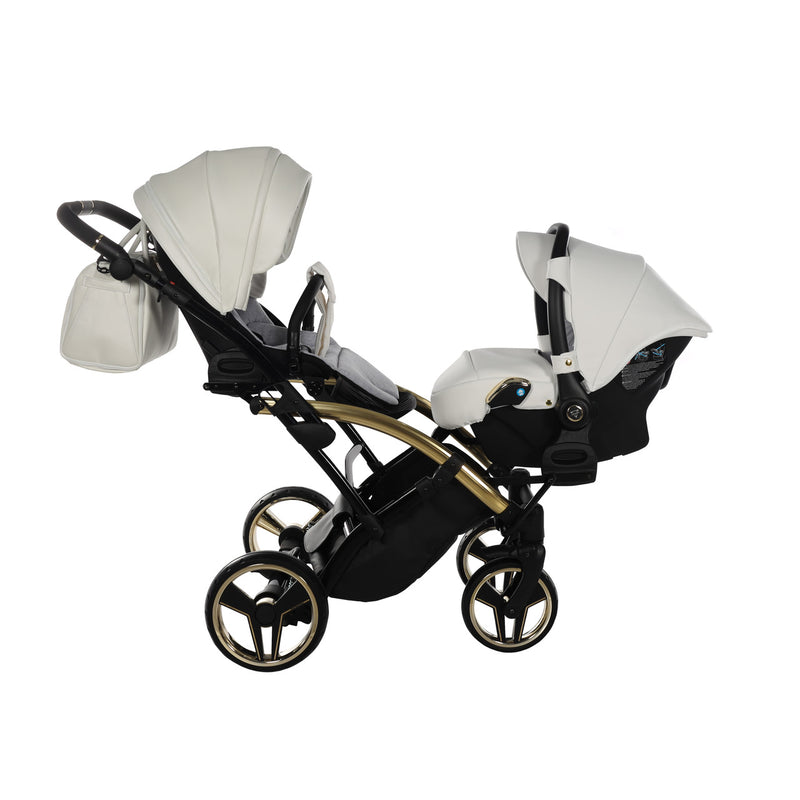 JUNAMA FLUO INDIVIDUAL WHITE GOLD DUO SLIM - 4IN1 (INCLUDES 2 X CAR SEAT & 2 X ISOFIX BASE)