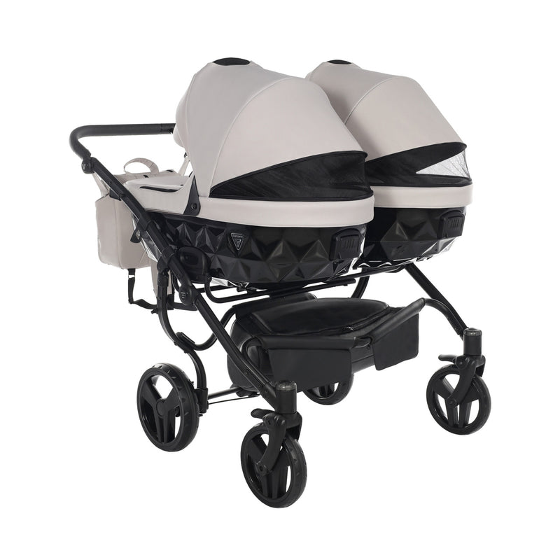 JUNAMA CORE DUO CLAY GREY - 2IN1 (2 X CARRYCOTS & 2 X SEAT UNITS)