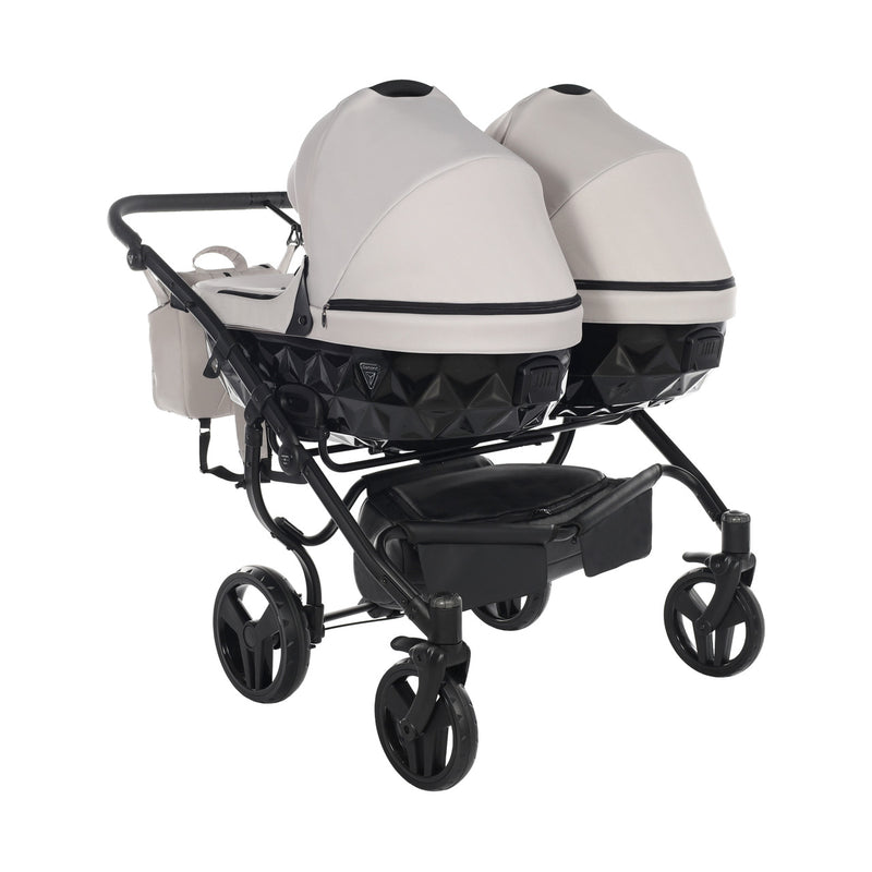 JUNAMA CORE DUO CLAY GREY - 2IN1 (2 X CARRYCOTS & 2 X SEAT UNITS)