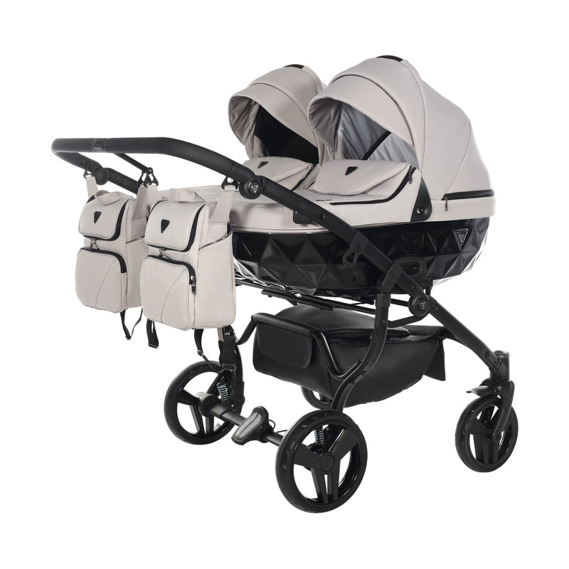 JUNAMA CORE DUO CLAY GREY - 2IN1 (2 X CARRYCOTS & 2 X SEAT UNITS)