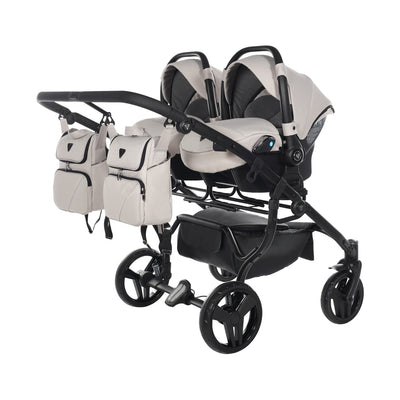 JUNAMA CORE DUO CLAY GREY - 2IN1 (2 X CARRYCOTS & 2 X SEAT UNITS)