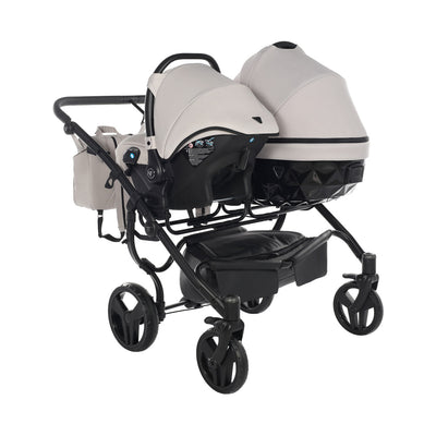 JUNAMA CORE DUO CLAY GREY - 2IN1 (2 X CARRYCOTS & 2 X SEAT UNITS)