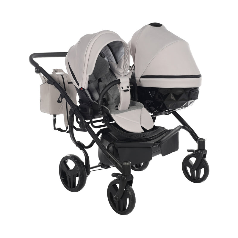 JUNAMA CORE DUO CLAY GREY - 2IN1 (2 X CARRYCOTS & 2 X SEAT UNITS)