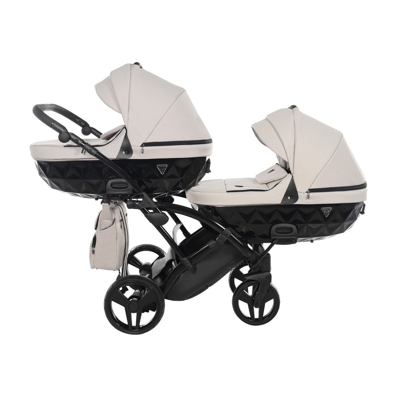 JUNAMA  CORE CLAY GREY DUO SLIM - 2IN1 (2 X CARRYCOTS & 2 X SEAT UNITS)