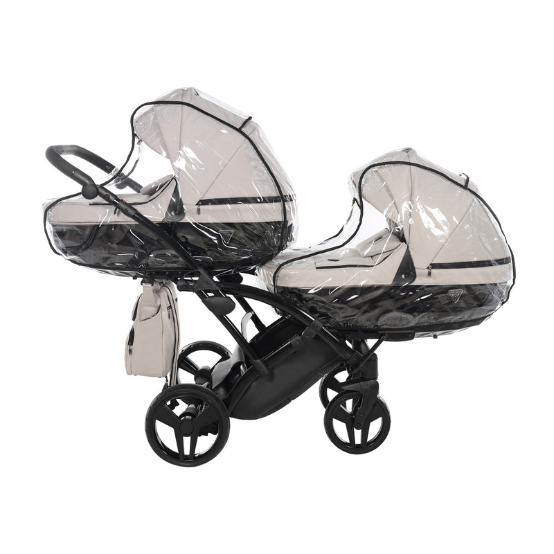 JUNAMA  CORE CLAY GREY DUO SLIM - 2IN1 (2 X CARRYCOTS & 2 X SEAT UNITS)