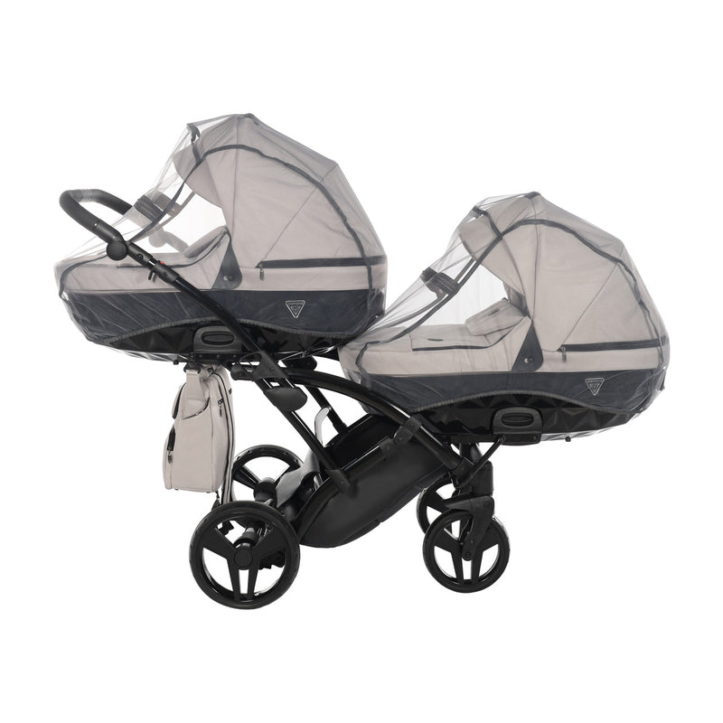 JUNAMA  CORE CLAY GREY DUO SLIM - 2IN1 (2 X CARRYCOTS & 2 X SEAT UNITS)