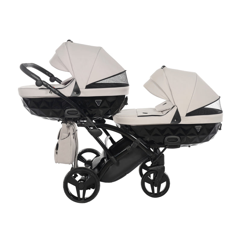 JUNAMA  CORE CLAY GREY DUO SLIM - 2IN1 (2 X CARRYCOTS & 2 X SEAT UNITS)