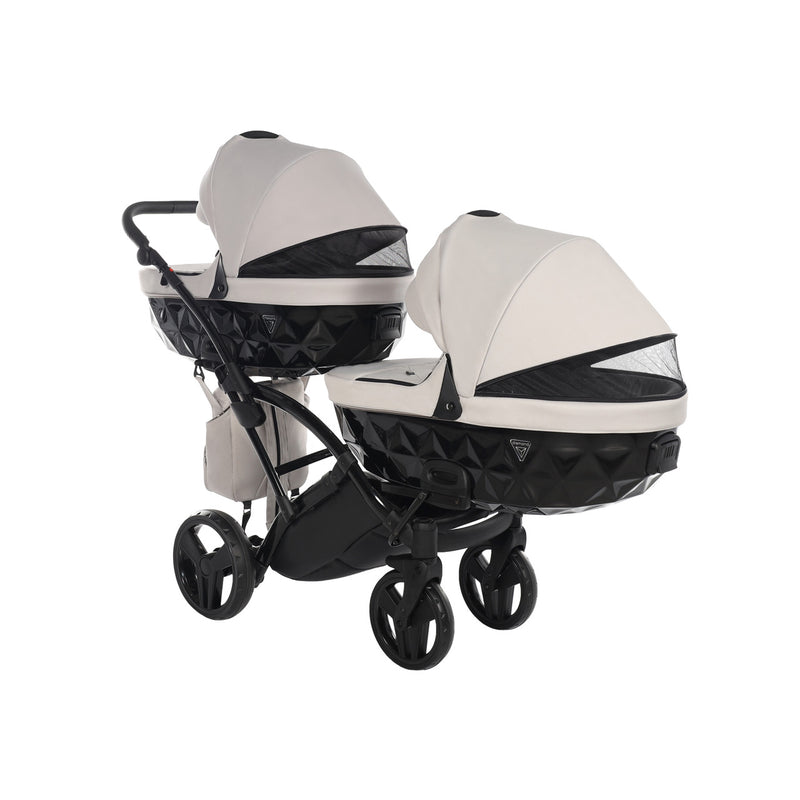 JUNAMA  CORE CLAY GREY DUO SLIM - 2IN1 (2 X CARRYCOTS & 2 X SEAT UNITS)