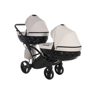 JUNAMA  CORE CLAY GREY DUO SLIM - 2IN1 (2 X CARRYCOTS & 2 X SEAT UNITS)