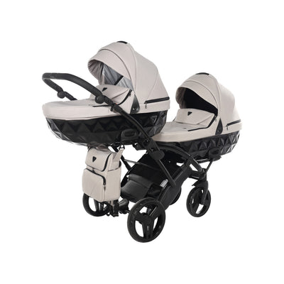 JUNAMA  CORE CLAY GREY DUO SLIM - 2IN1 (2 X CARRYCOTS & 2 X SEAT UNITS)