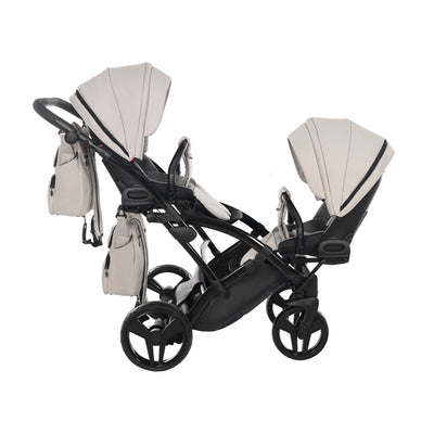 JUNAMA  CORE CLAY GREY DUO SLIM - 2IN1 (2 X CARRYCOTS & 2 X SEAT UNITS)