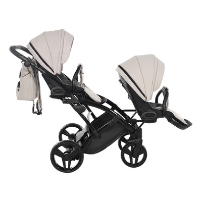 JUNAMA  CORE CLAY GREY DUO SLIM - 2IN1 (2 X CARRYCOTS & 2 X SEAT UNITS)