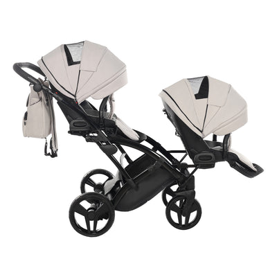 JUNAMA  CORE CLAY GREY DUO SLIM - 2IN1 (2 X CARRYCOTS & 2 X SEAT UNITS)