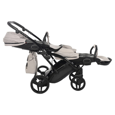 JUNAMA  CORE CLAY GREY DUO SLIM - 2IN1 (2 X CARRYCOTS & 2 X SEAT UNITS)