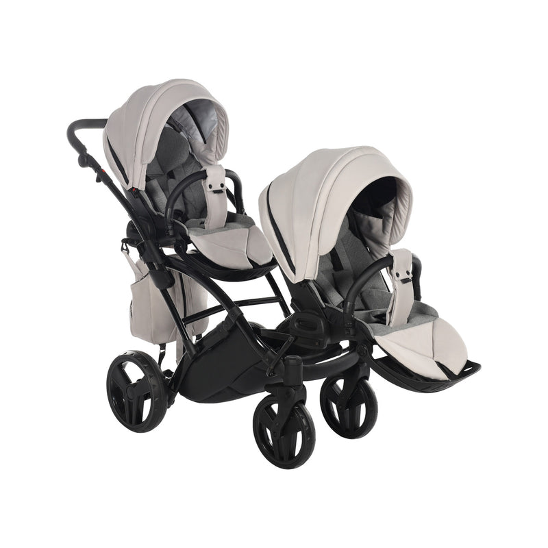 JUNAMA  CORE CLAY GREY DUO SLIM - 2IN1 (2 X CARRYCOTS & 2 X SEAT UNITS)