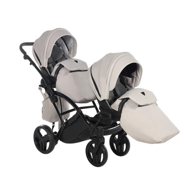 JUNAMA  CORE CLAY GREY DUO SLIM - 2IN1 (2 X CARRYCOTS & 2 X SEAT UNITS)