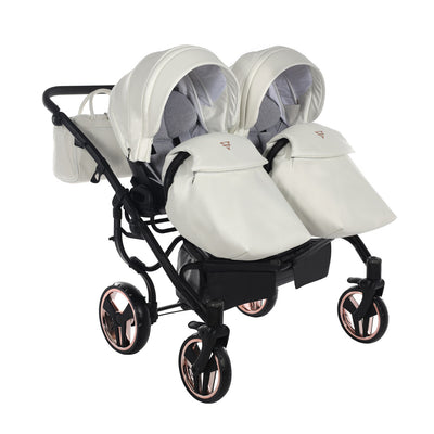 JUNAMA FLUO INDIVIDUAL SATIN DUO WHITE ROSE GOLD - 3IN1 (INCLUDES 2 X CAR SEAT)