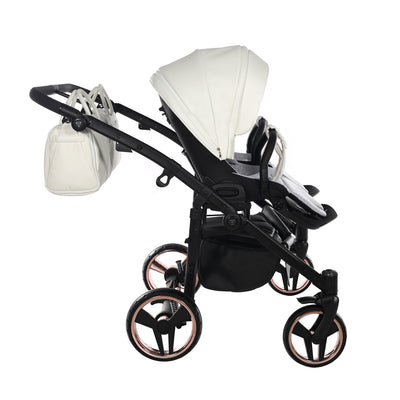 JUNAMA FLUO INDIVIDUAL SATIN DUO WHITE ROSE GOLD - 3IN1 (INCLUDES 2 X CAR SEAT)