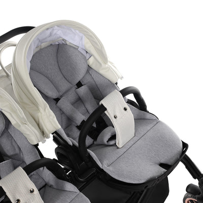 JUNAMA FLUO INDIVIDUAL SATIN DUO WHITE ROSE GOLD - 3IN1 (INCLUDES 2 X CAR SEAT)