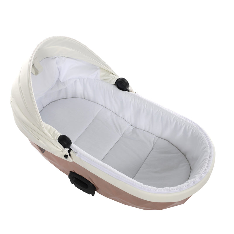 JUNAMA FLUO INDIVIDUAL SATIN DUO WHITE ROSE GOLD - 2IN1 (2 X CARRYCOTS & 2 X SEAT UNITS)