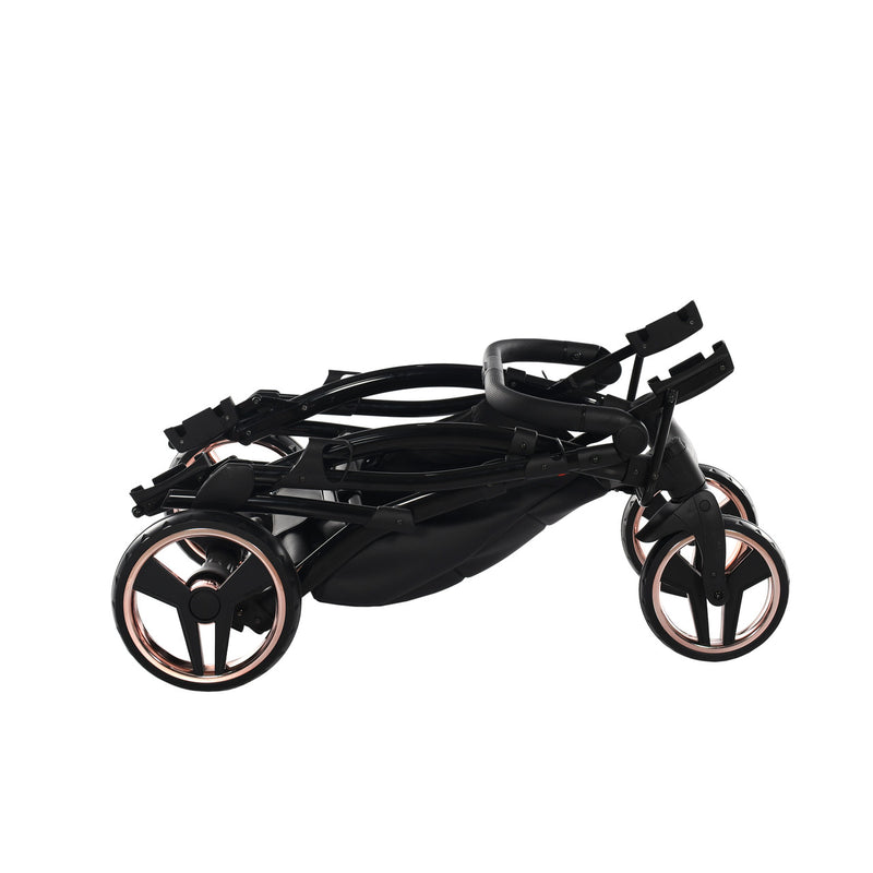 JUNAMA FLUO INDIVIDUAL SATIN ROSE GOLD WHITE DUO SLIM - 4IN1 (INCLUDES 2 X CAR SEAT & 2 X ISOFIX BASE)