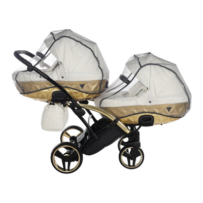 JUNAMA FLUO INDIVIDUAL SATIN WHITE GOLD DUO SLIM - 4IN1 (INCLUDES 2 X CAR SEAT & 2 X ISOFIX BASE)