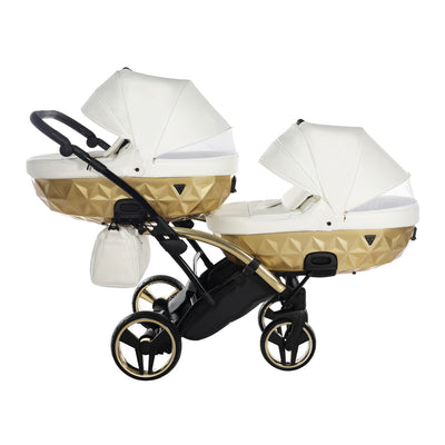 JUNAMA FLUO INDIVIDUAL SATIN WHITE GOLD DUO SLIM - 3IN1 (INCLUDES 2 X CAR SEAT)