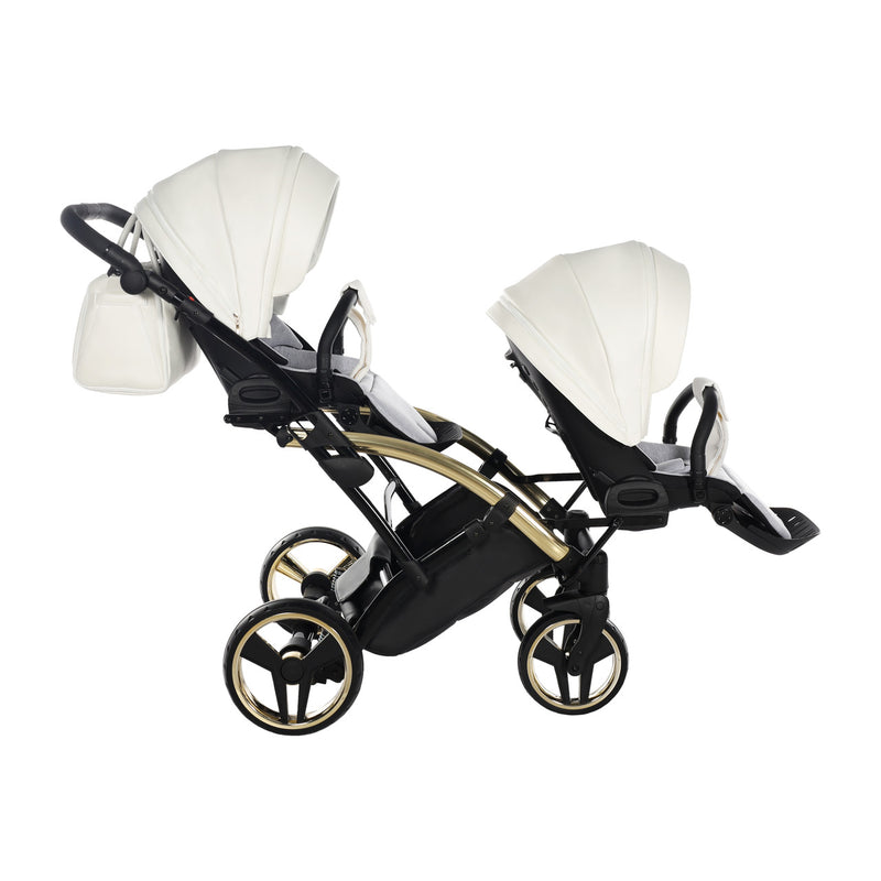 JUNAMA FLUO INDIVIDUAL SATIN WHITE GOLD DUO SLIM - 4IN1 (INCLUDES 2 X CAR SEAT & 2 X ISOFIX BASE)