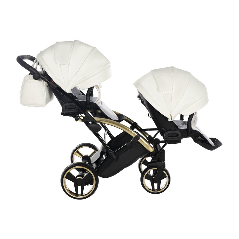 JUNAMA FLUO INDIVIDUAL SATIN WHITE GOLD DUO SLIM - 4IN1 (INCLUDES 2 X CAR SEAT & 2 X ISOFIX BASE)