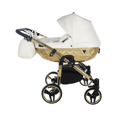 JUNAMA FLUO INDIVIDUAL SATIN DUO WHITE GOLD - 4IN1 (INCLUDES 2 X CAR SEAT & 2 X ISOFIX BASE)