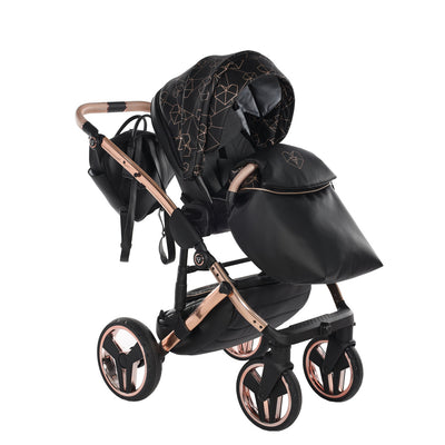 JUNAMA HEART BLACK  - 4IN1 (INCLUDES CAR SEAT & ISOFIX BASE)