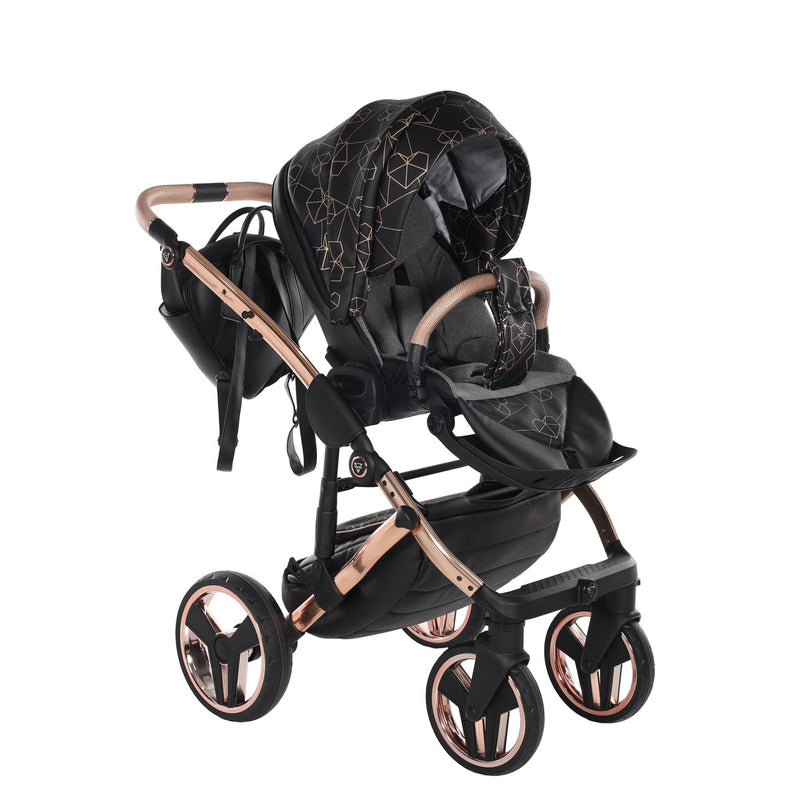 JUNAMA HEART BLACK  - 4IN1 (INCLUDES CAR SEAT & ISOFIX BASE)