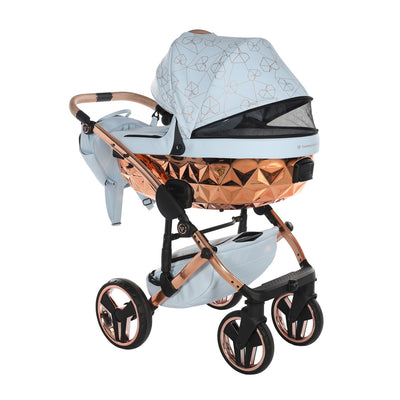 JUNAMA HEART BABY BLUE - 4IN1 (INCLUDES CAR SEAT & ISOFIX BASE)