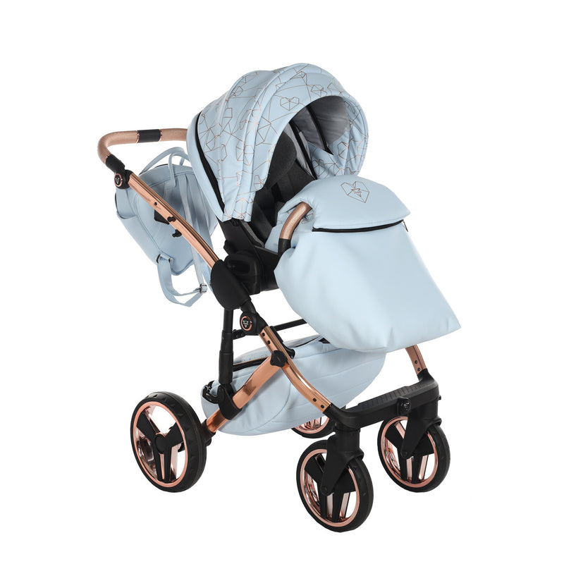 JUNAMA HEART BABY BLUE - 4IN1 (INCLUDES CAR SEAT & ISOFIX BASE)