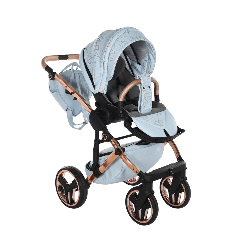 JUNAMA HEART BABY BLUE - 4IN1 (INCLUDES CAR SEAT & ISOFIX BASE)