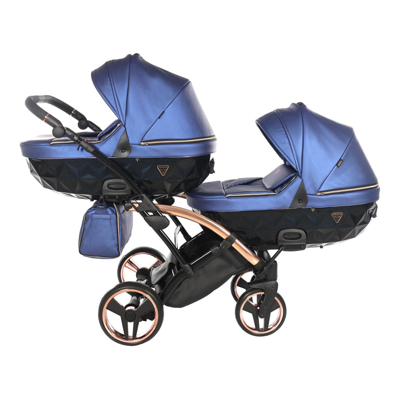 JUNAMA FLUO LINE NAVY DUO SLIM - 2IN1 (2 X CARRYCOTS & 2 X SEAT UNITS)