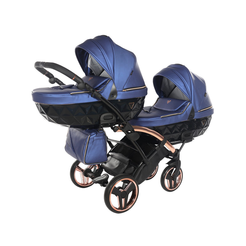 JUNAMA FLUO LINE NAVY DUO SLIM - 2IN1 (2 X CARRYCOTS & 2 X SEAT UNITS)