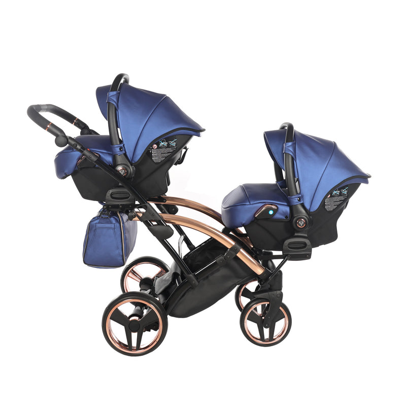 JUNAMA FLUO LINE NAVY DUO SLIM - 2IN1 (2 X CARRYCOTS & 2 X SEAT UNITS)