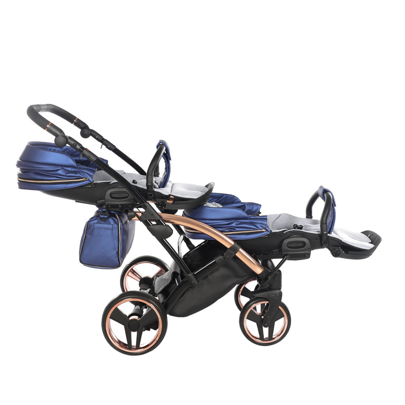 JUNAMA FLUO LINE NAVY DUO SLIM - 2IN1 (2 X CARRYCOTS & 2 X SEAT UNITS)