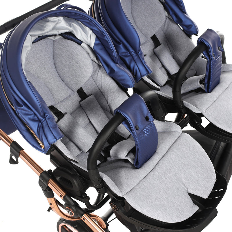 JUNAMA FLUO LINE DUO NAVY - 2IN1 (2 X CARRYCOTS & 2 X SEAT UNITS)