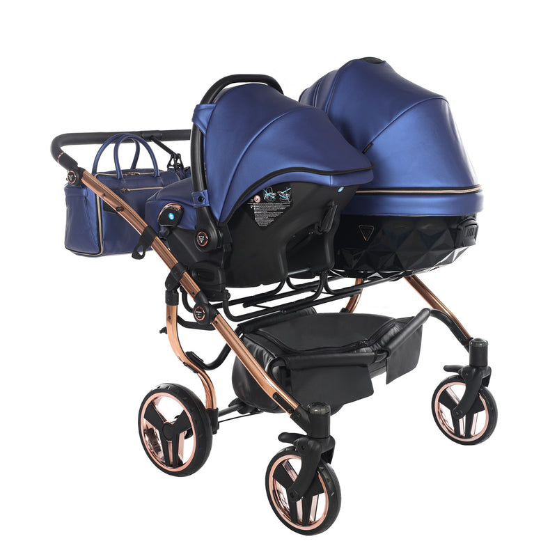 JUNAMA FLUO LINE DUO NAVY - 2IN1 (2 X CARRYCOTS & 2 X SEAT UNITS)